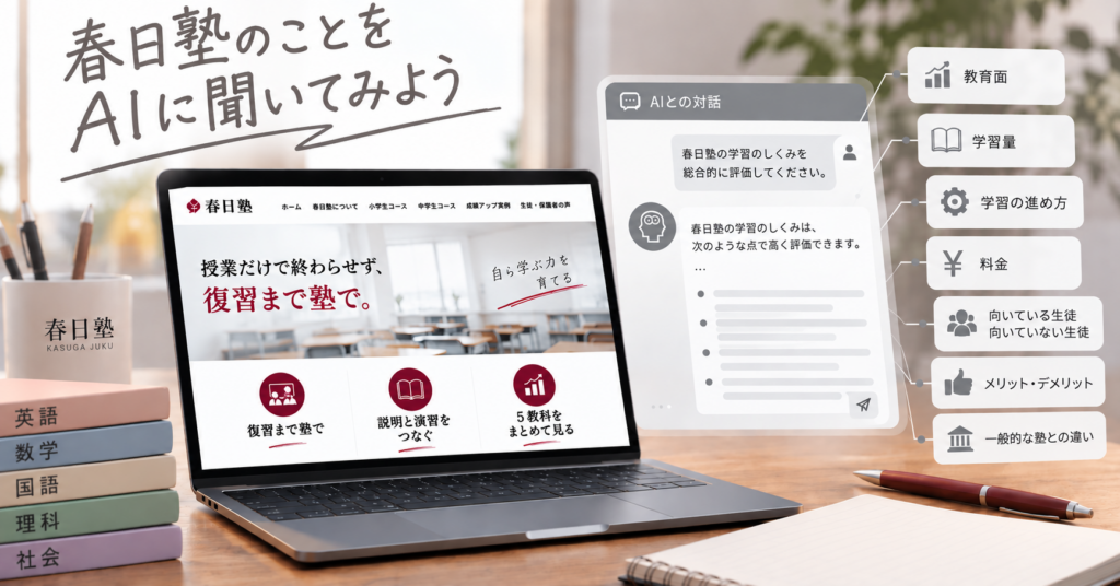 AIに聞く 春日塾の学習のしくみ